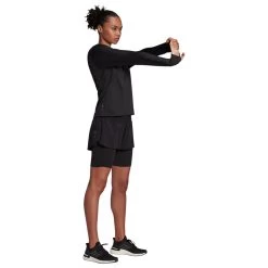 Adidas - Women's Reebok Identity 3-Bars Two-In-One - Running Shorts -Outdoor sportswear adidas womens reebok identity 3 bars two in one running shorts detail 6