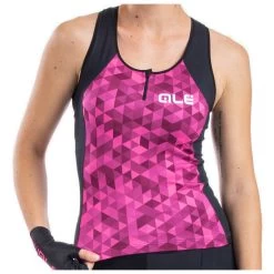 ALE Alé - Women's Triangles Top - Cycling Singlet -Outdoor sportswear ale womens triangles top cycling singlet 2