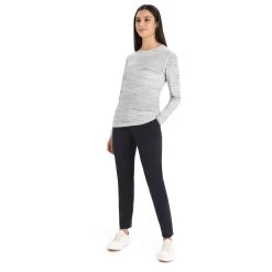 Icebreaker - Women's 200 Oasis L/S Crewe Ski Tracks - Merino Base Layer -Outdoor sportswear icebreaker womens 200 oasis l s crewe ski tracks merino base layer bf detail 4