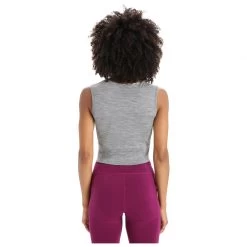 Icebreaker - Women's Zoneknit Cropped Bra-Tank Geodetic - Sports Bra -Outdoor sportswear icebreaker womens zoneknit cropped bra tank geodetic sports bra detail 4