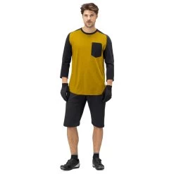 Norrøna - Skibotn Wool 3/4 T-Shirt - Cycling Jersey -Outdoor sportswear norroena skibotn wool 3 4 t shirt cycling jersey detail 3