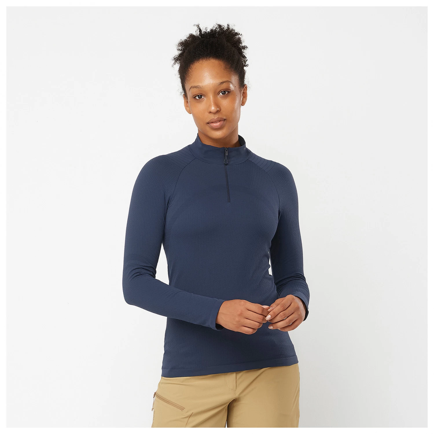 Salomon - Women's Essential Seamless Halfzip Base - Synthetic Base Layer 5 Salomon - Women's Essential Seamless Halfzip Base - Synthetic Base Layer - Image 3