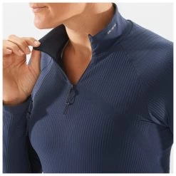 Salomon - Women's Essential Seamless Halfzip Base - Synthetic Base Layer 12 Salomon - Women's Essential Seamless Halfzip Base - Synthetic Base Layer -Outdoor sportswear salomon womens essential seamless halfzip base synthetic base layer detail 5